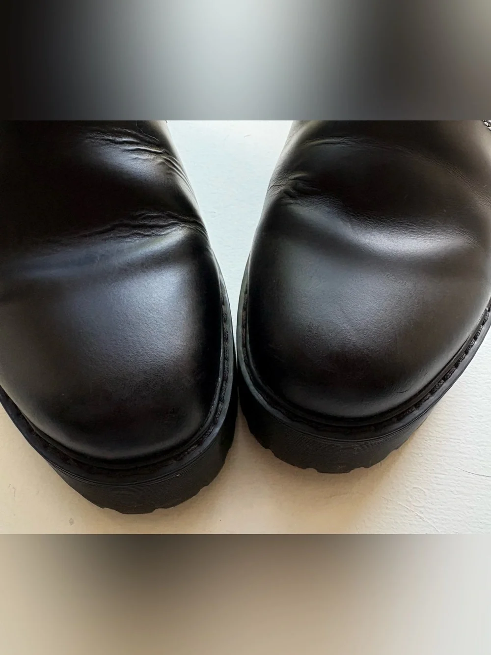 Dr. Martens Black Leather Platform Chelsea Booties